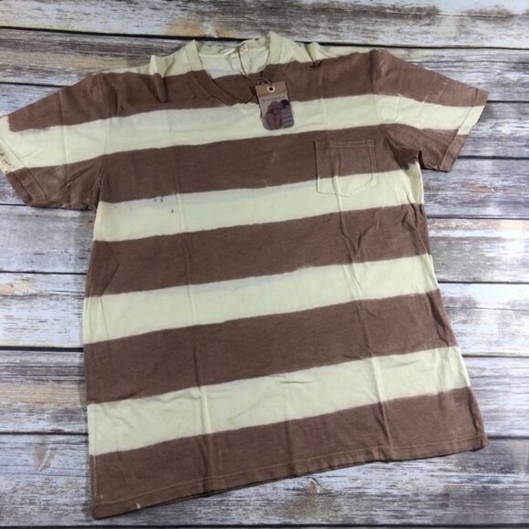 Alternative Manzanita Strip Yellow & Tan Tee - Picture 1 of 4